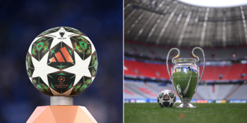 A Collage Of Uefa Champions League Final Ball.